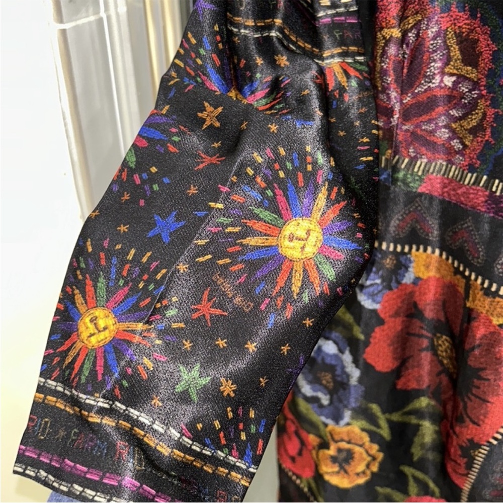 Farm Rio Black Mixed Scarves Mini Dress - Picture 10 of 14